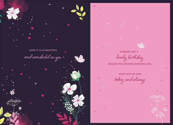 Mum birthday card - colourful flowers