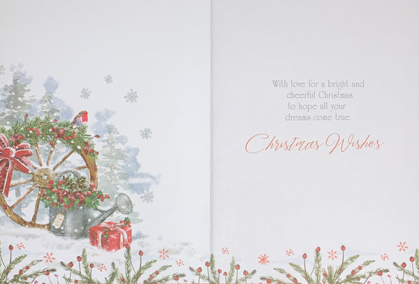 Daughter and Son-in-law Christmas card - traditional festive