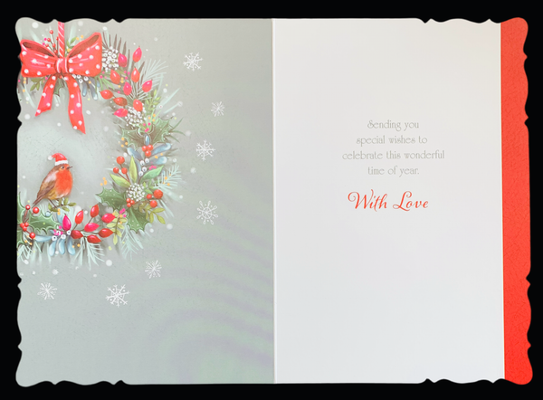 Neighbours Christmas card - Xmas wreath