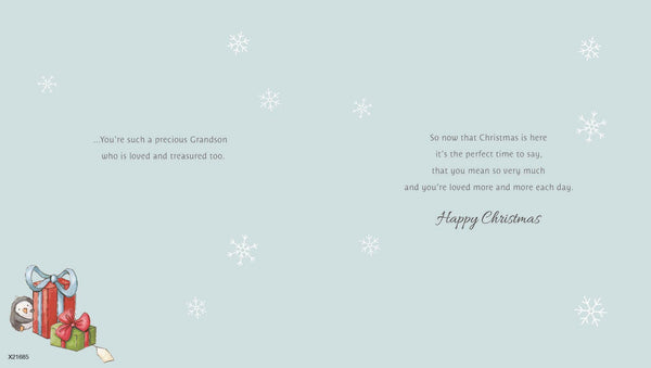 Great-Grandson 1st Christmas card - cute bear