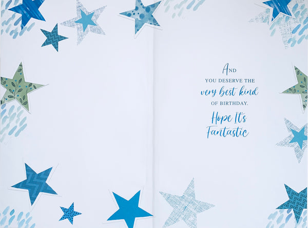 Friend birthday card - stars