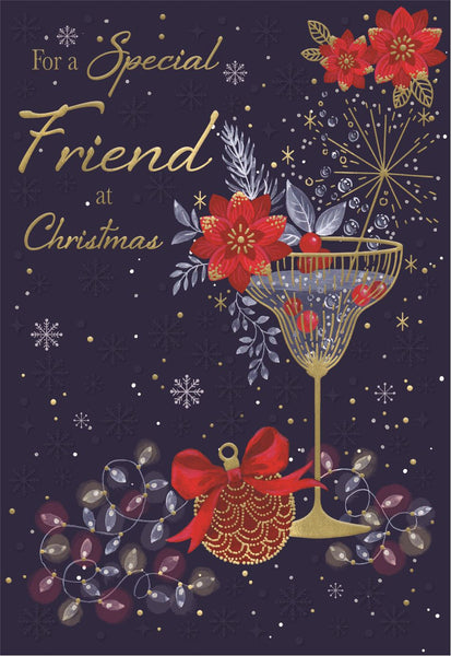 Special friend Christmas card - Christmas celebrations