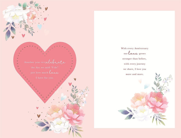 Wife wedding anniversary card - sentimental verse