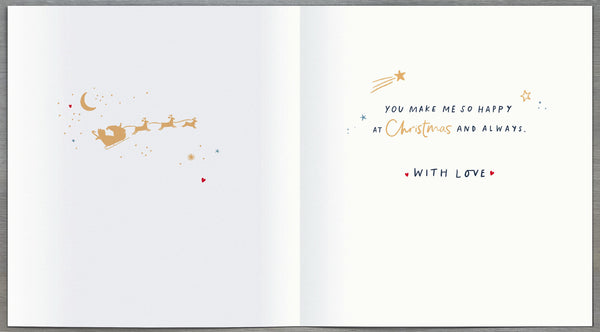 My favourite person Christmas card - modern moon