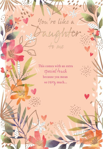 Like a Daughter card - sentimental verse