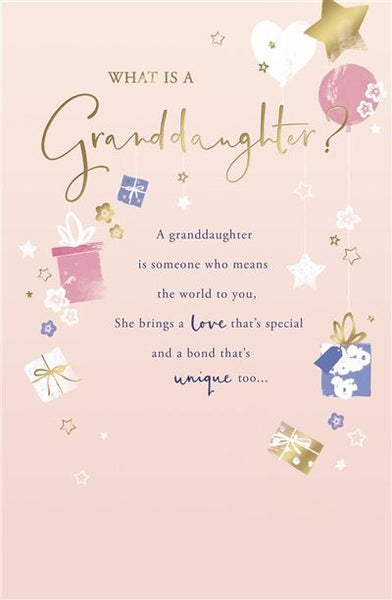 Granddaughter birthday card - Sentimental verse