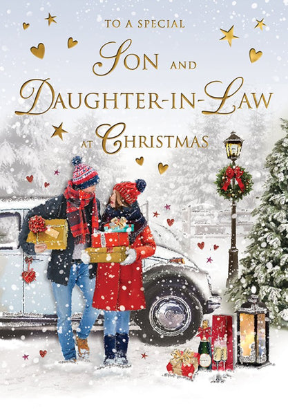 Son and Daughter in law Christmas card- Xmas gifts