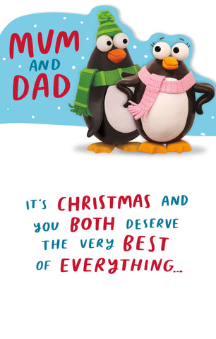 Mum and Dad funny Christmas card