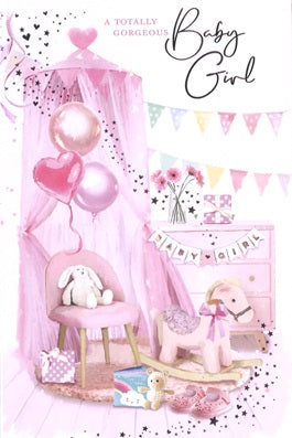Baby girl birth congratulations card