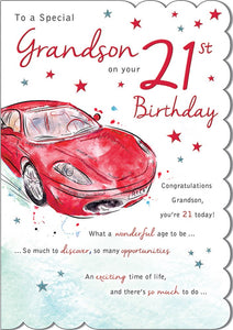Grandson 21st birthday card