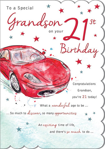 Grandson 21st birthday card