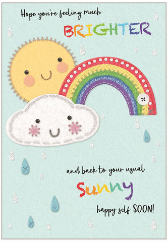 Get well card- cute sun and rainbow