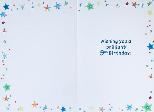 Age 9 birthday card