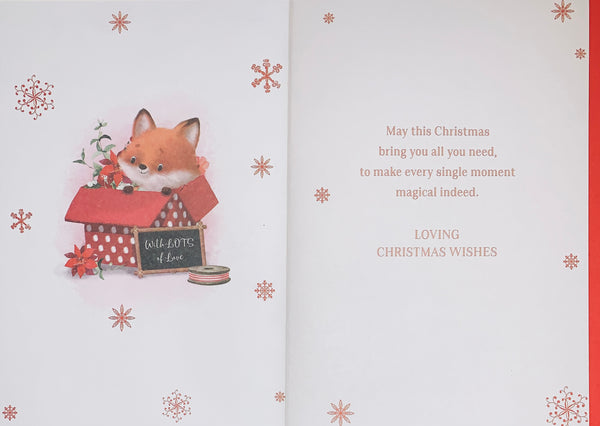 Special friend Christmas card - festive fox