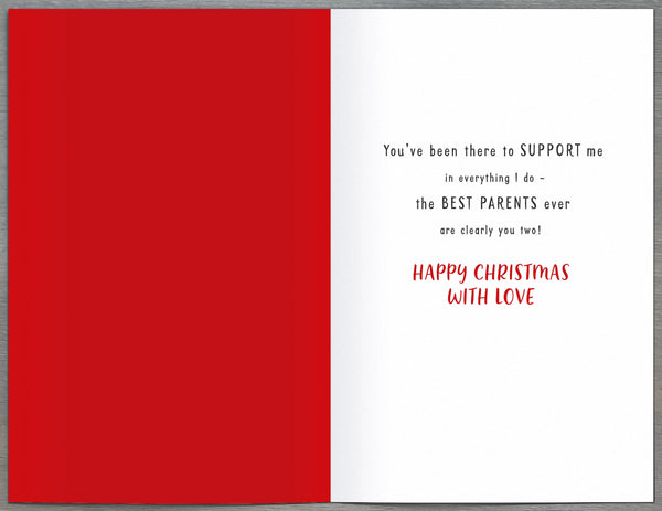 Mum and Dad Christmas card- Xmas dogs