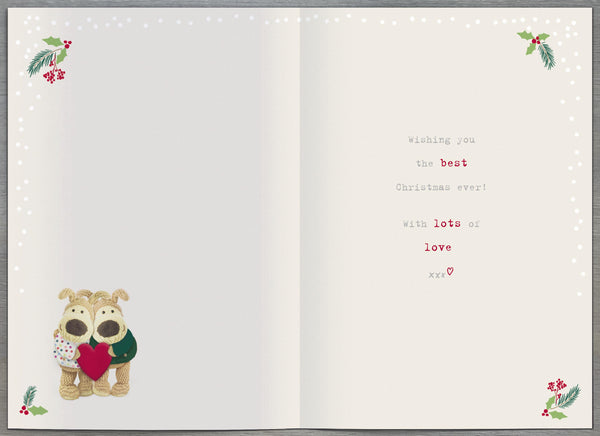 One i love Christmas card - Boofle