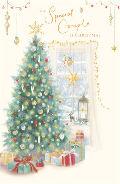 Special couple Christmas card - festive home