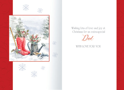 Dad Christmas card - winter scene