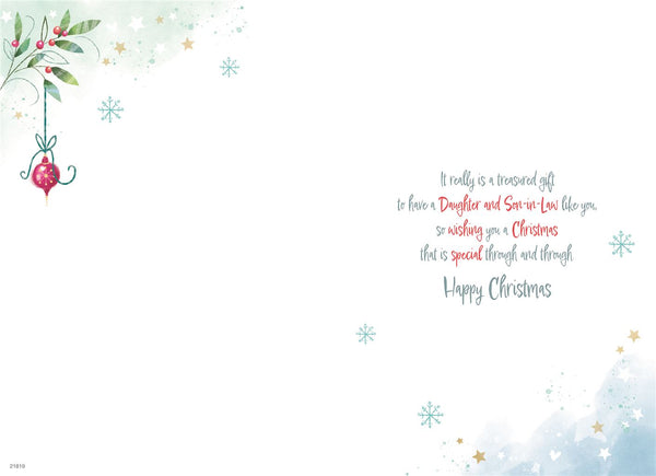 Daughter and Son-in-law cards - Xmas sleigh
