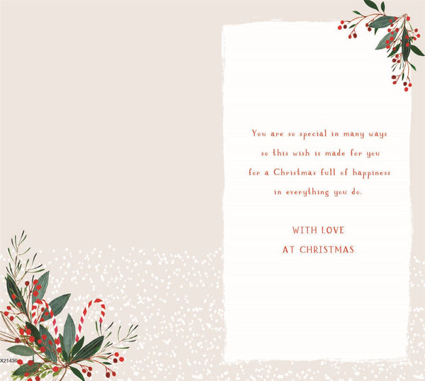 Like  Mum Christmas card- Christmas flowers and gifts