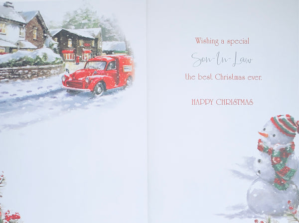 Son-in-law Christmas card -winter scene