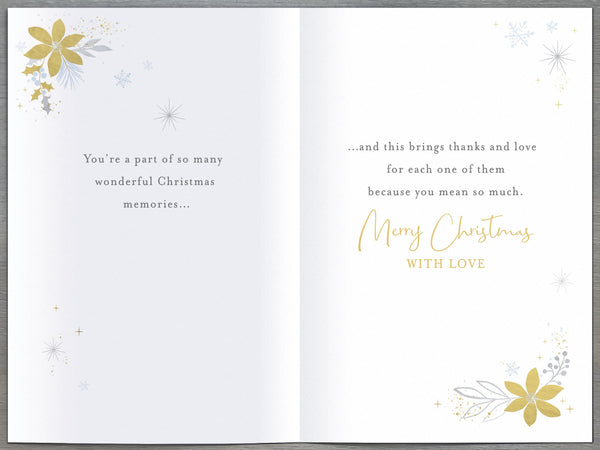 Nan Christmas card - floral star