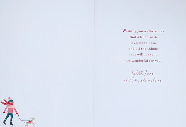 Niece Christmas card - magical winter walk