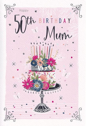 Mum 50th birthday card