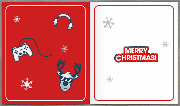 Grandson Christmas card - fun gamer