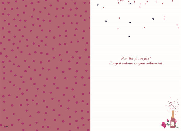 Retirement card- retirements in 2025 pink