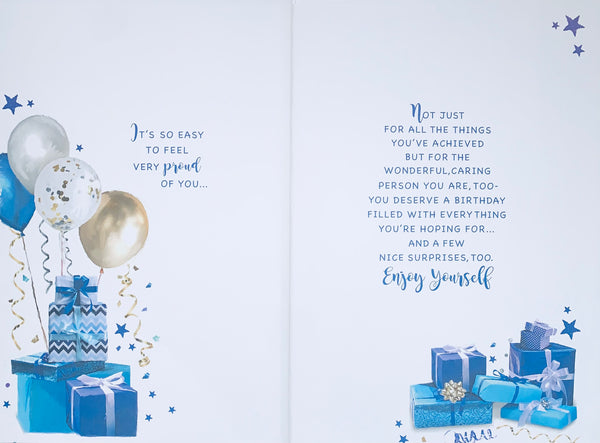 Son birthday card - sentimental verse