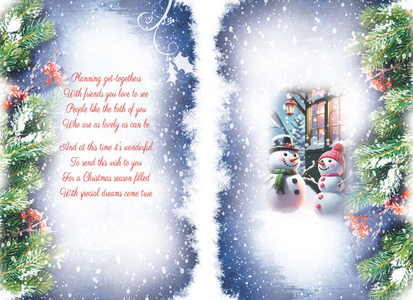 Both of you Christmas card - sentimental verse