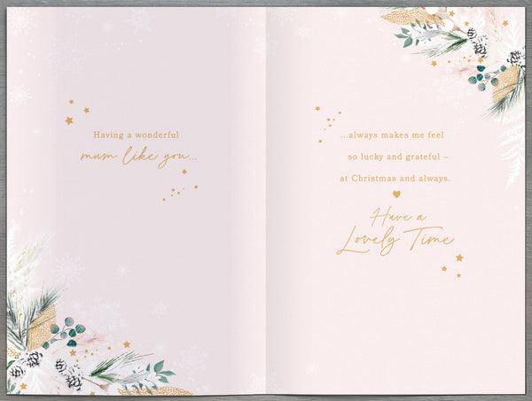 Mum luxury Christmas card - from your daughter
