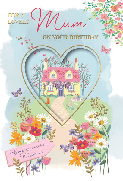 Mum birthday card - country cottage