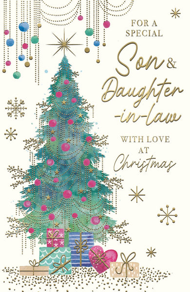 Son and Daughter-in-law Christmas card - Christmas tree