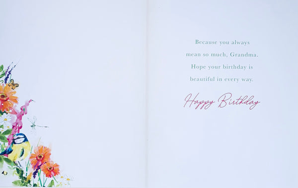 Grandma birthday card - flowers