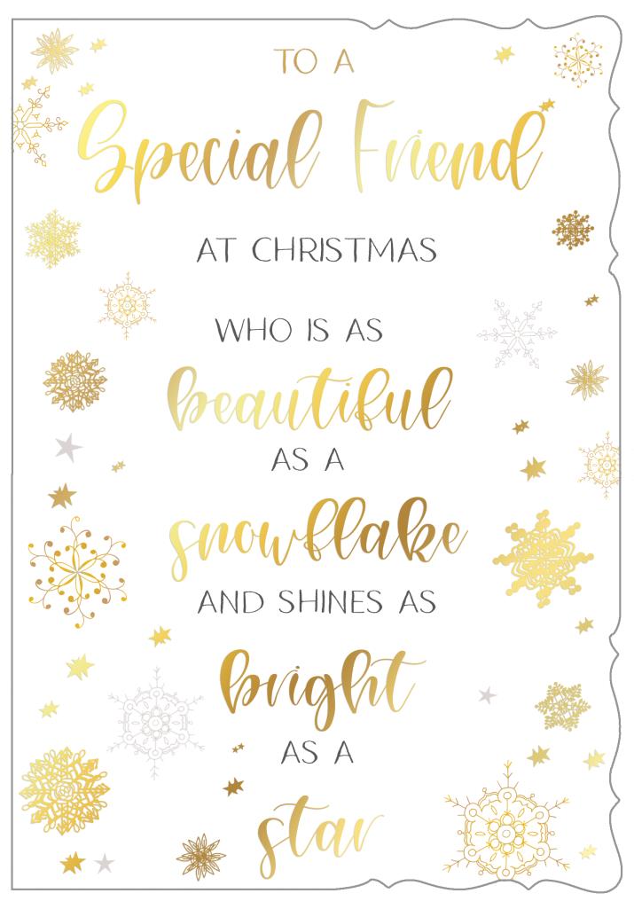 Special friend Christmas card - Xmas sparkle