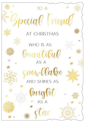 Special friend Christmas card - Xmas sparkle