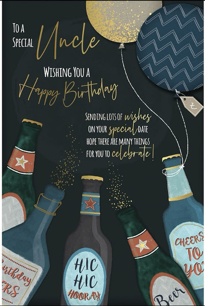 Uncle birthday card - birthday beers