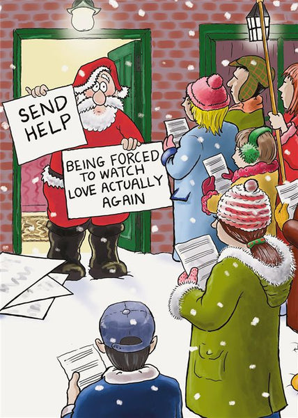 Funny Christmas card - TV arguments