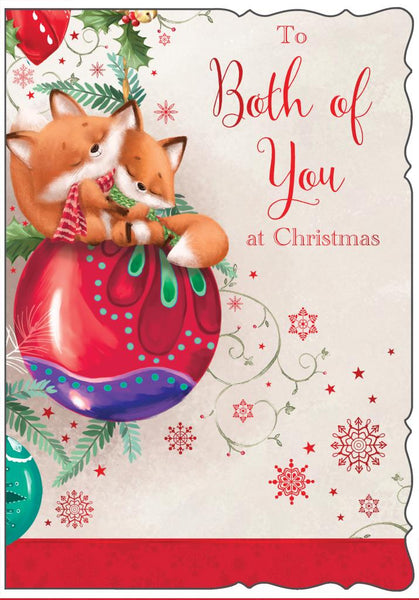 To both of you Christmas card - cute foxes