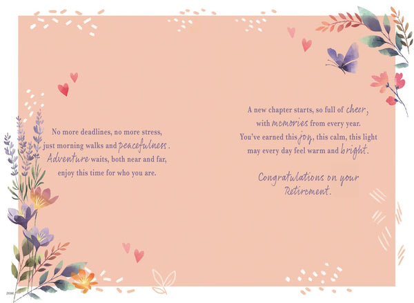 Retirement card- sentimental verse