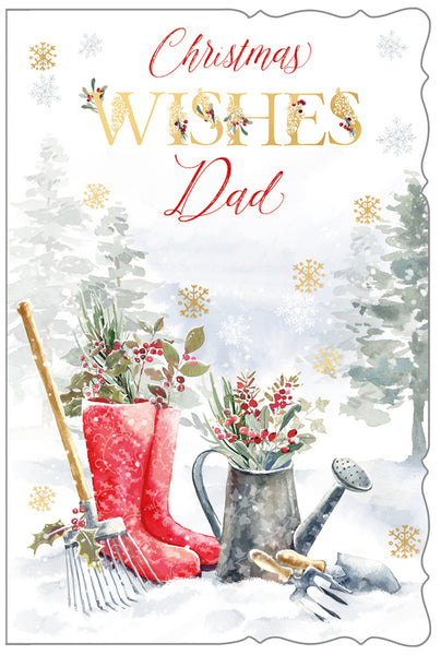Dad Christmas card - winter scene