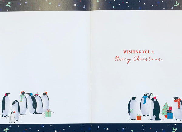 From all of us Christmas card- Xmas penguins