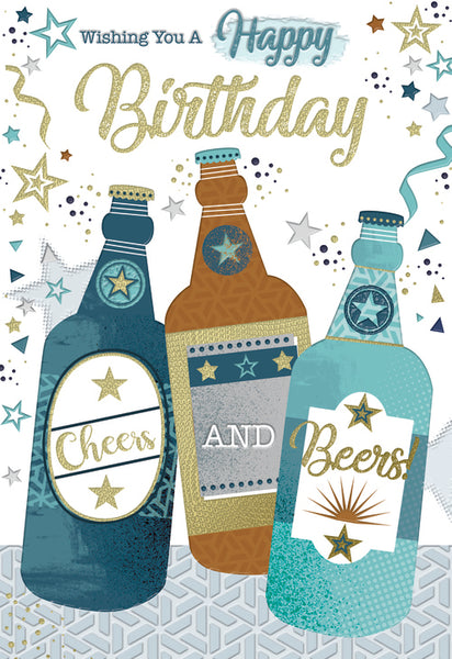 General birthday card- birthday bottles