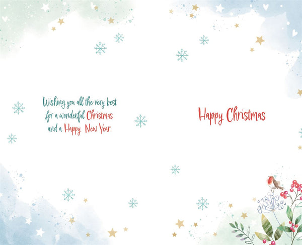 Neighbours Christmas card - traditional festive home