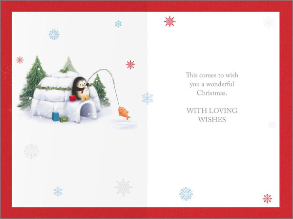 Daddy Christmas card - cute penguin