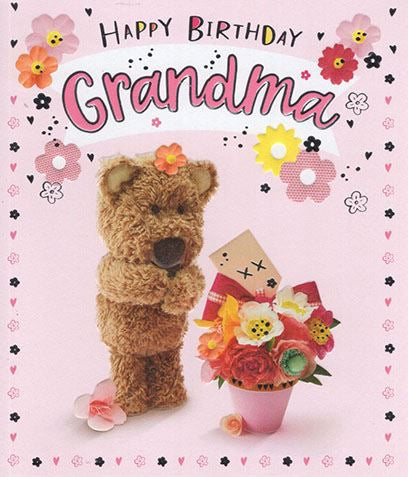 Grandma birthday card - cute bear