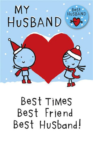 Husband Christmas card - with badge