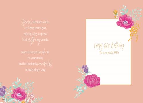Wife 80th birthday card